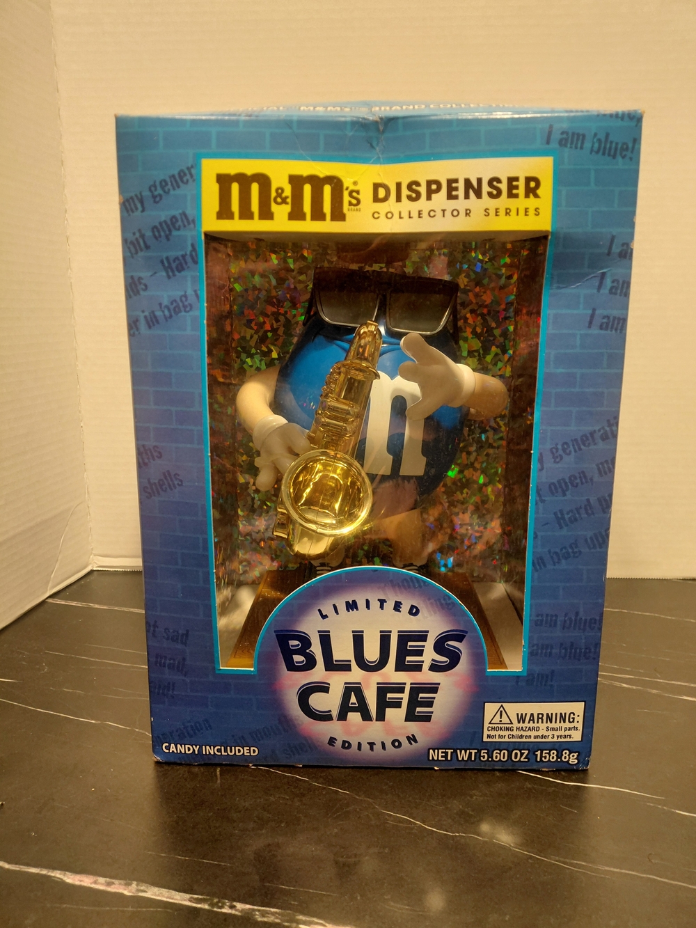 m&m's Blue Limited Blues Cafe Saxophone Dispenser